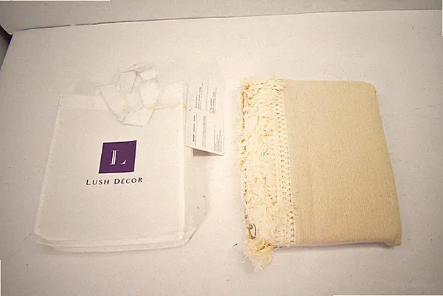 Lush Decor Boho Fringe Bedskirt Queen 60x80 +15 Drop New Boutique Bedding Skirt