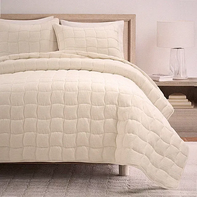 Lush Decor Cloud Gauze Quilt Set, 3 Piece King/ California King, Pearl White