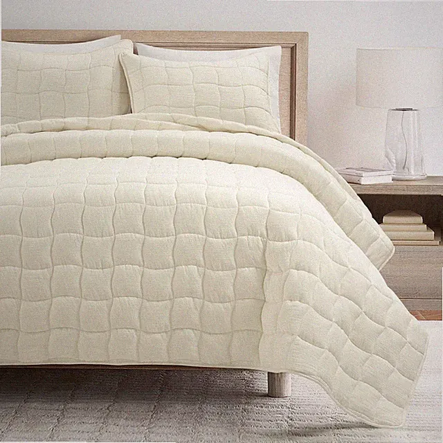 Lush Decor Cloud Gauze Quilt Set, 3 Piece Set, King/California King, Pearl White