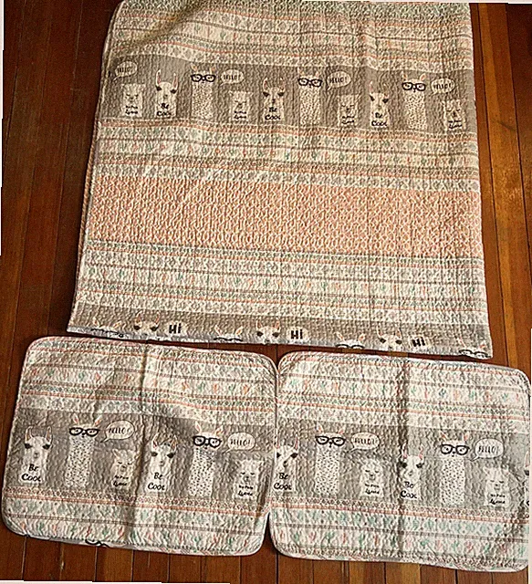Lush Decor Llama Stripe Comforter And Pillowcases Full Size Quilted 80x84