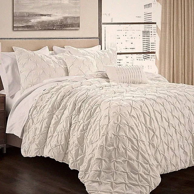 Lush Decor Ravello Pintuck Comforter Set Luxe 5 Piece Textured Bedding Set