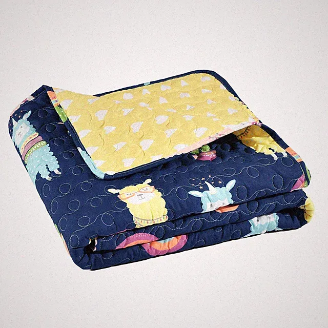 Lush Decor Southwest Llama Cactus 50x60 Reversible Kids Boho Throw Blanket Quilt