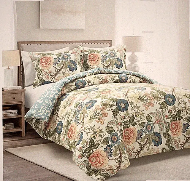 NIP Lush Decor Sydney Floral Full/Queen Duvet Cover Set 3 Pc